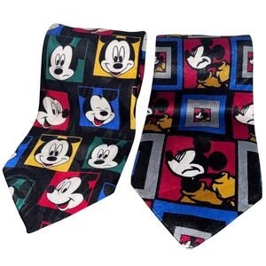 Vintage Mickey Mouse Disney Ties | Set of 2 | Mickey Unlimited Disney&Hot Cakes